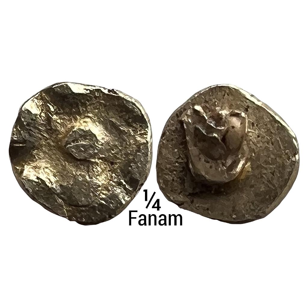 Hindu Medieval Anonymous South Indian Gold 1/4 Fanam