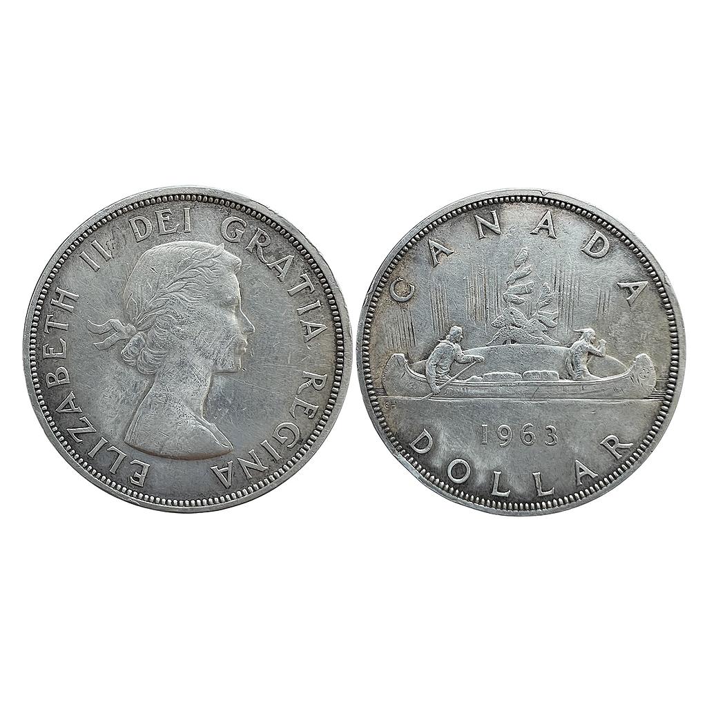 Canada Elizabeth II 1st portrait Silver (.800) Dollar