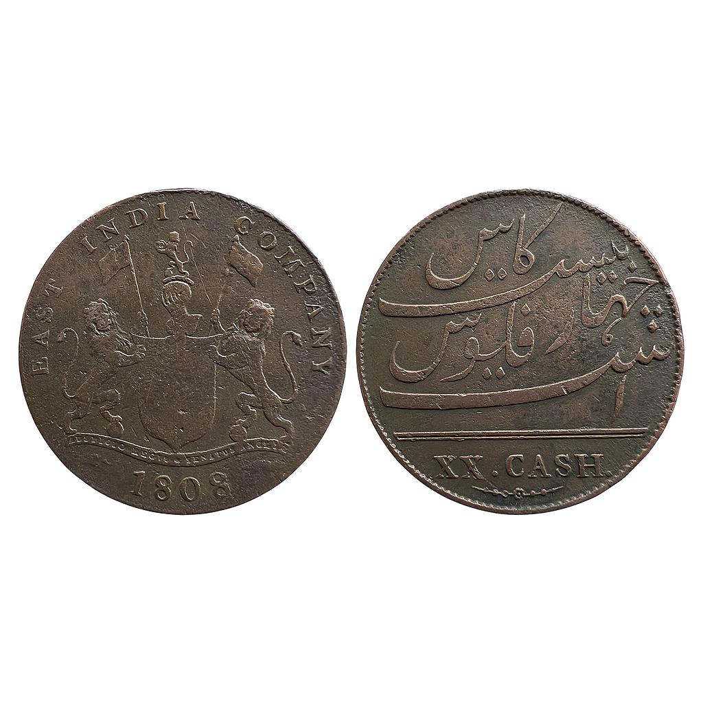 EIC Madras Presidency Copper 20 Cash