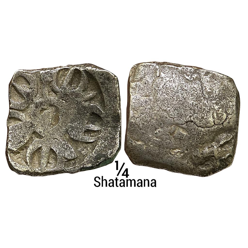 Ancient Punch Marked Coinage Gandhara Mahajanapada Silver 1/4 Shatamana