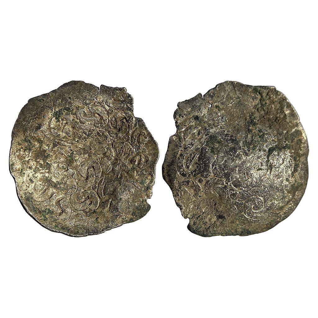 Ancient Punch Marked Coinage Whorl coin type of the Northern Upper Ganga region Silver Vimshatika