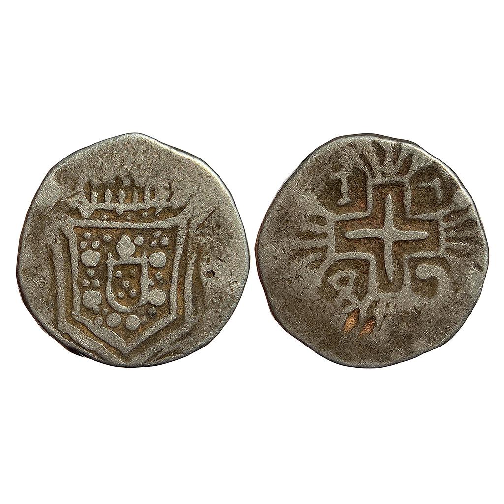 Indo Portuguese DIU D Maria I Silver Rupia 600 Reis