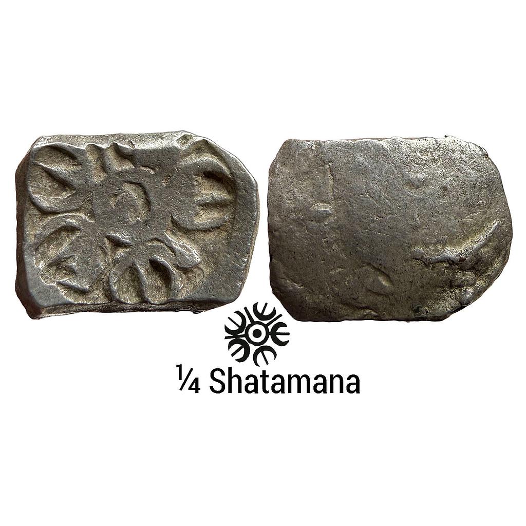 Ancient Archaic Punch Marked Coinage Attributed to Gandhara Janapada Local Swat Valley type Silver 2 Shana or 1/4 Shatamana