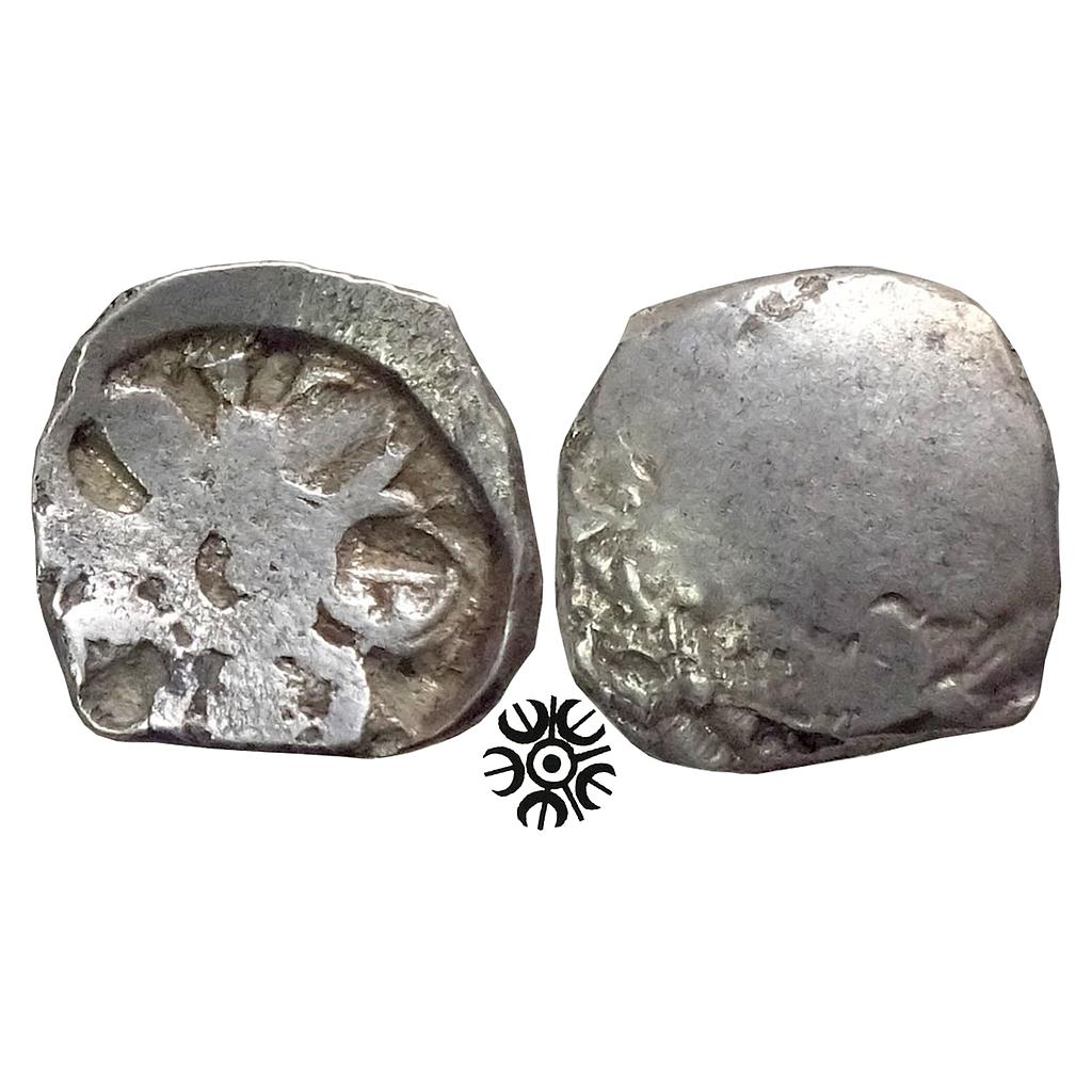 Ancient Archaic Punch Marked Coinage Attributed to Gandhara Janapada Local Swat Valley type Silver 2 Shana or 1/4 Shatamana