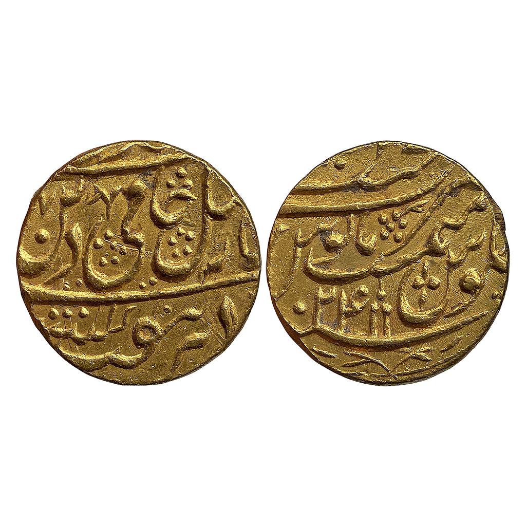 IK  Rohilkhand INO Shah Alam II  Najibabad Mint Gold Mohur