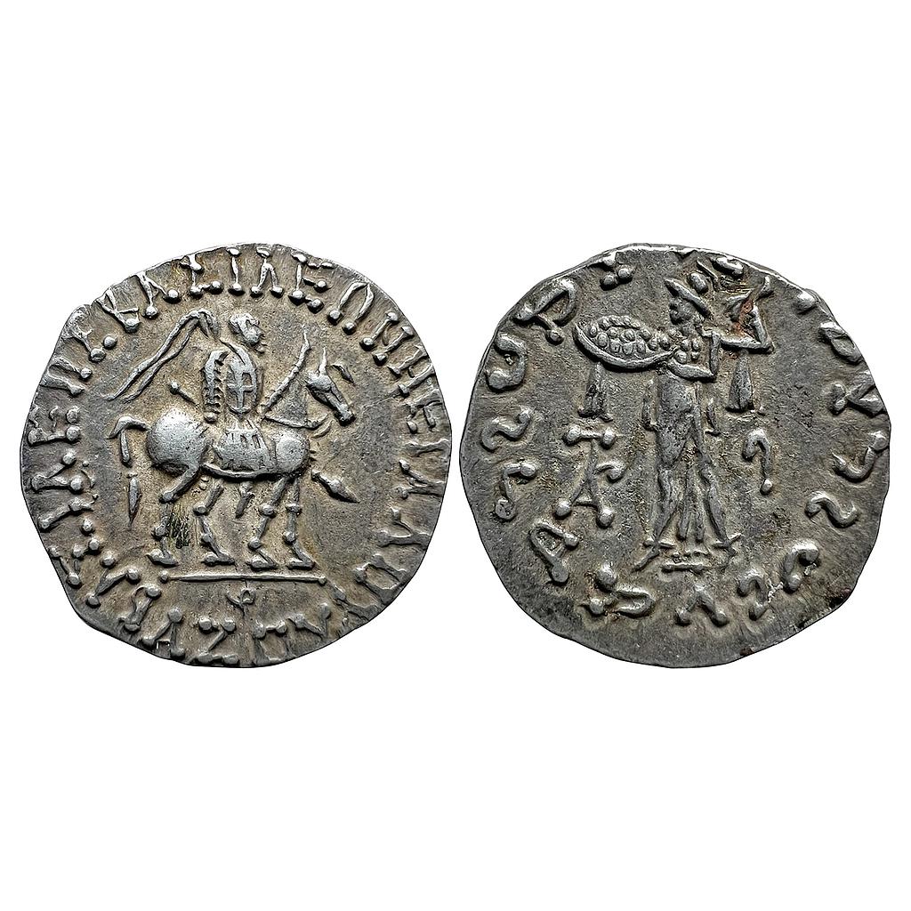 Ancient Indo-Scythians Azes Silver Tetradrachm