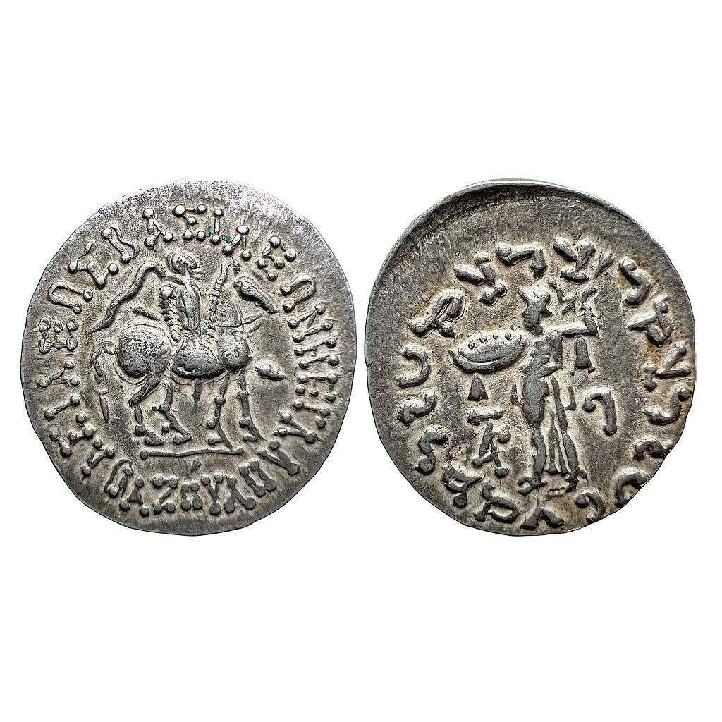 Ancient Indo-Scythians Azes Silver Tetradrachm