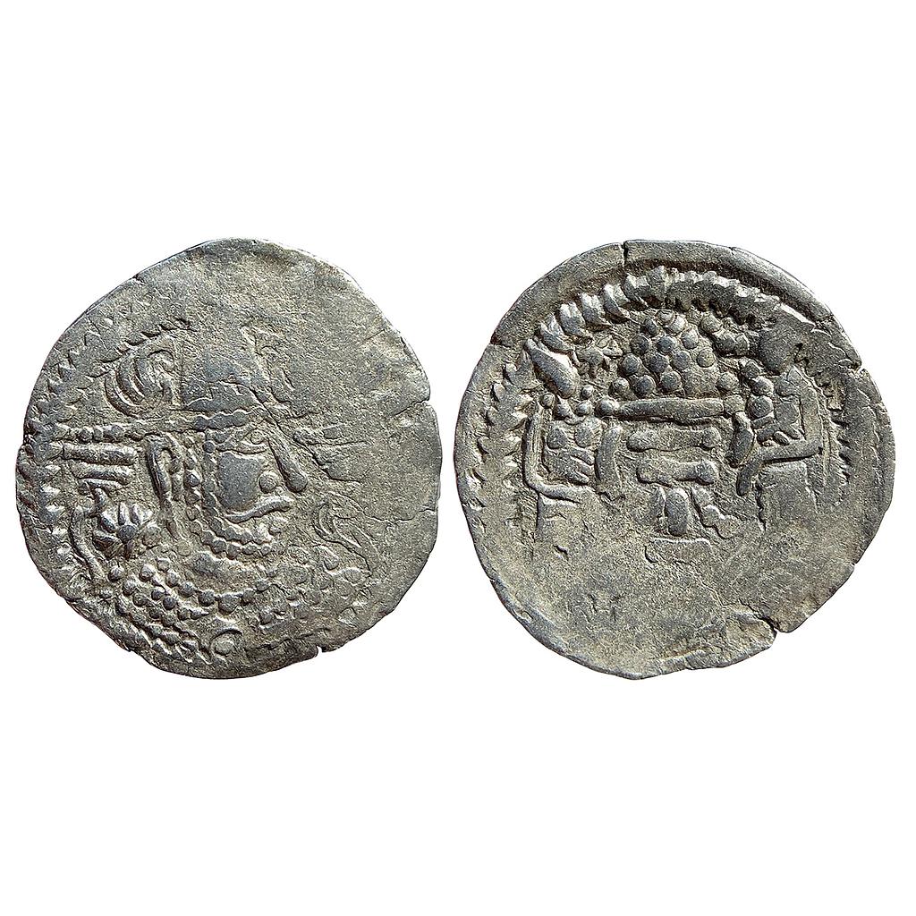 Hindu Medieval Indo Sasanian type Anonymous issue from NW India Billon Unit