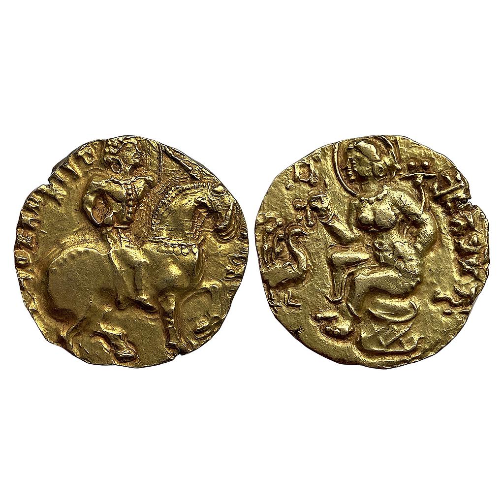 Ancient Guptas Kumaragupta I Horseman type Gold Dinara