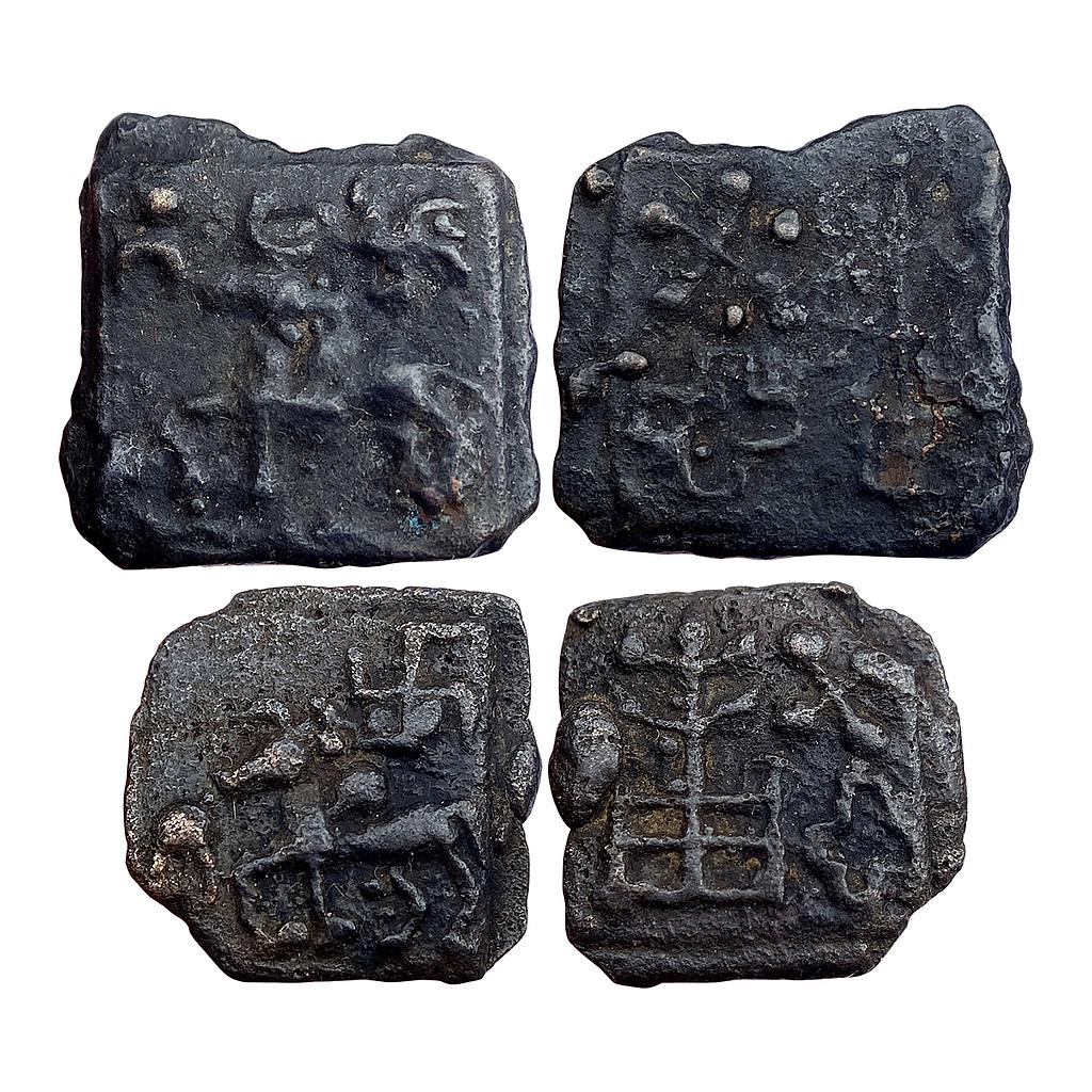Ancient Kaushambi Set of 2 Coins Cast Copper Unit