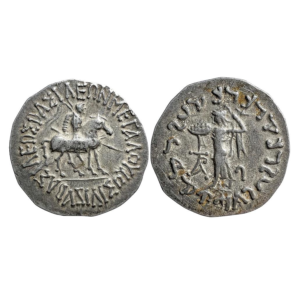 Ancient Indo-Scythians Azilises Silver Tetradrachm