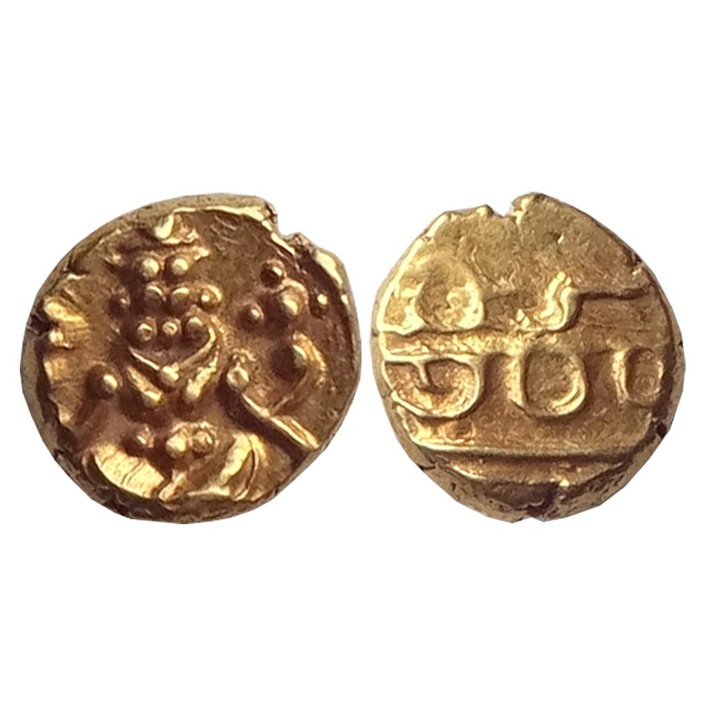Princely States Mysore Krishna Raja Wodeyar Gold Fanam