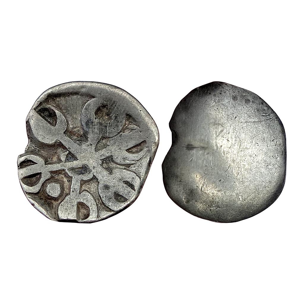 Ancient Punch Marked Coinage Gandhara region Gandhara Mahajanapada 6 armed symbol Silver 1/16 Shatamana