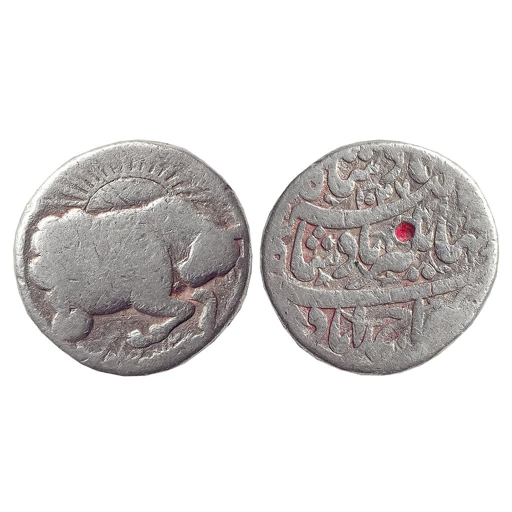 Mughal Jahangir Ahmedabad Mint Zodiac Type Silver Rupee