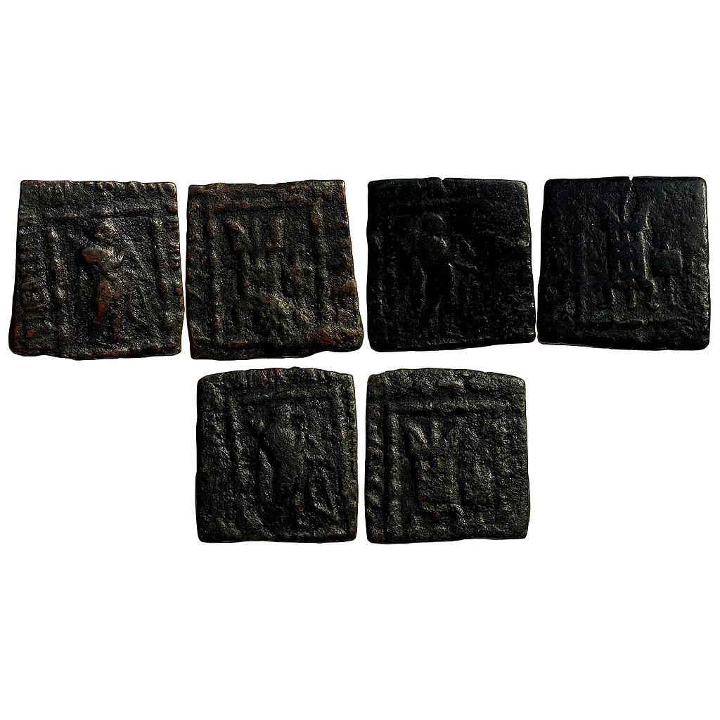 Ancient Indo-Greeks Apollodotus II Set of 3 Coins Bronze Unit
