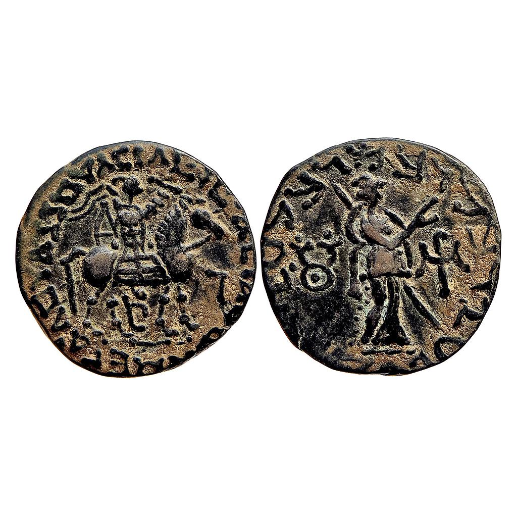 Ancient Indo-Scythians Apracha Dynasty Silver Tetradrachm