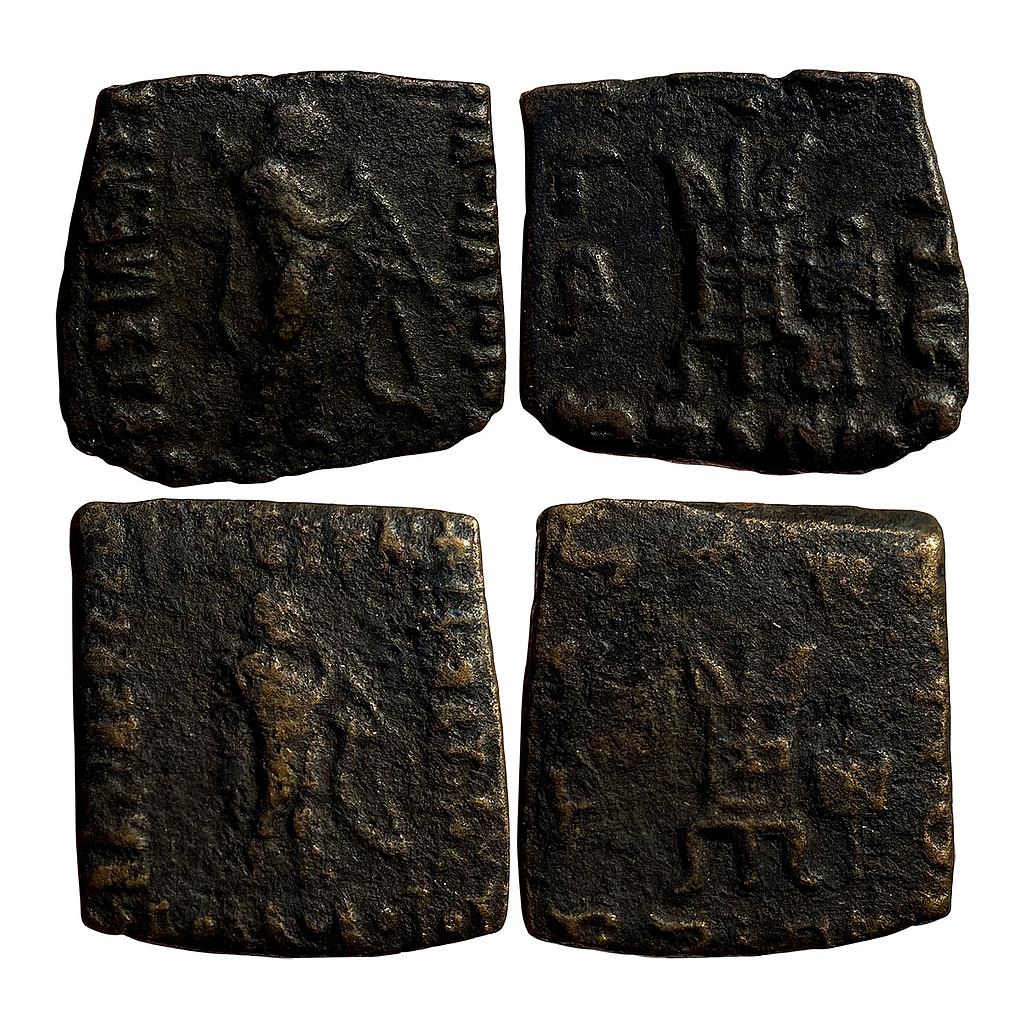Ancient Indo-Greeks Apollodotus II Set of 2 Coins Bronze Unit