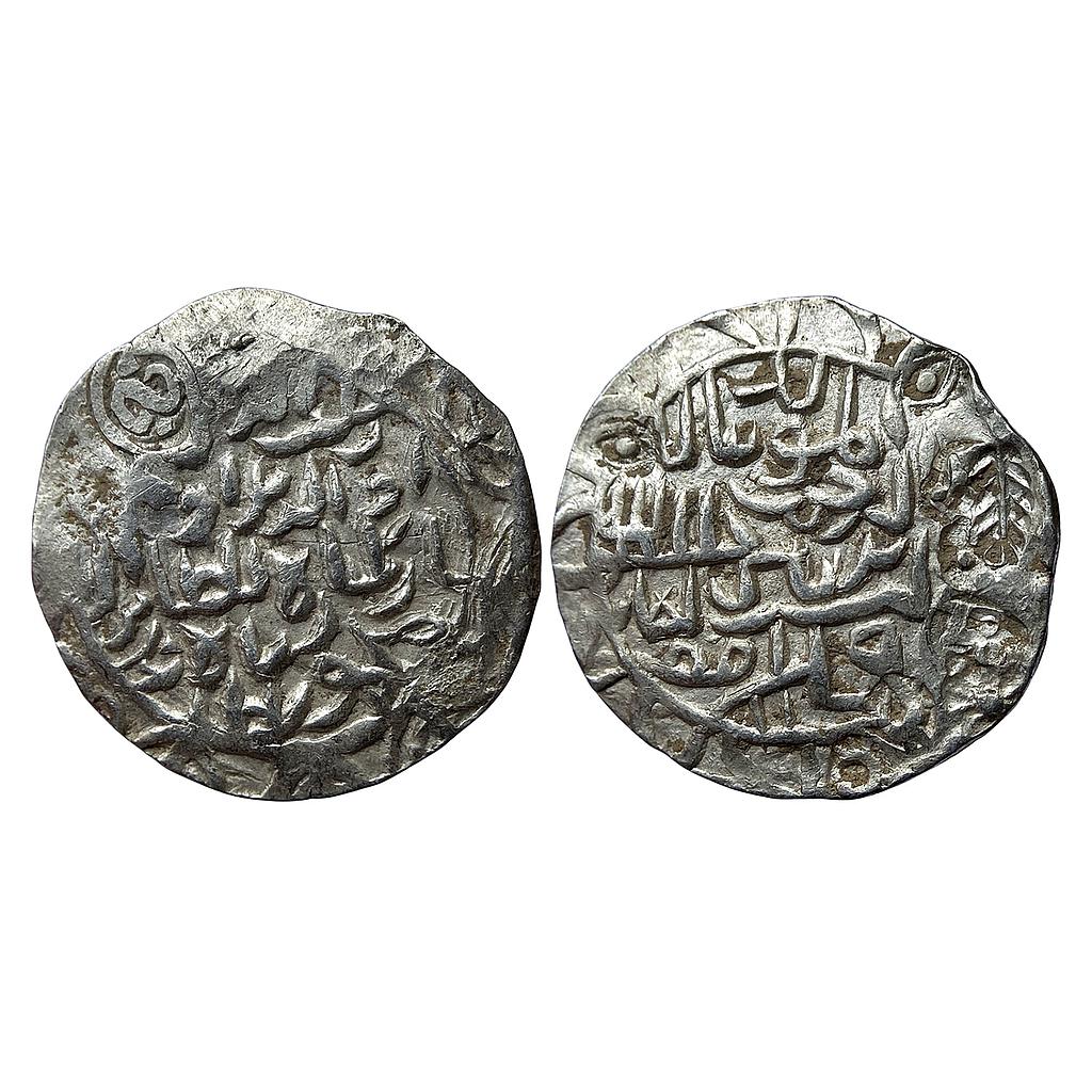 Bengal Sultan Rukn al-din Barbak Shah Iqlim Muazzamabad Mint Solar and Planetary symbol Silver Tanka