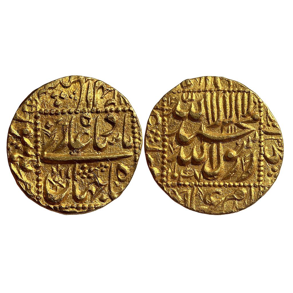 Mughal Shah Jahan Burhanpur Mint Gold Mohur