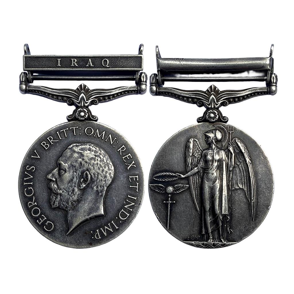 General Service Medal George V Iraq bar Awarded to 155 NAIK KEHAR SINGH. 3-23-INF Silver Medal
