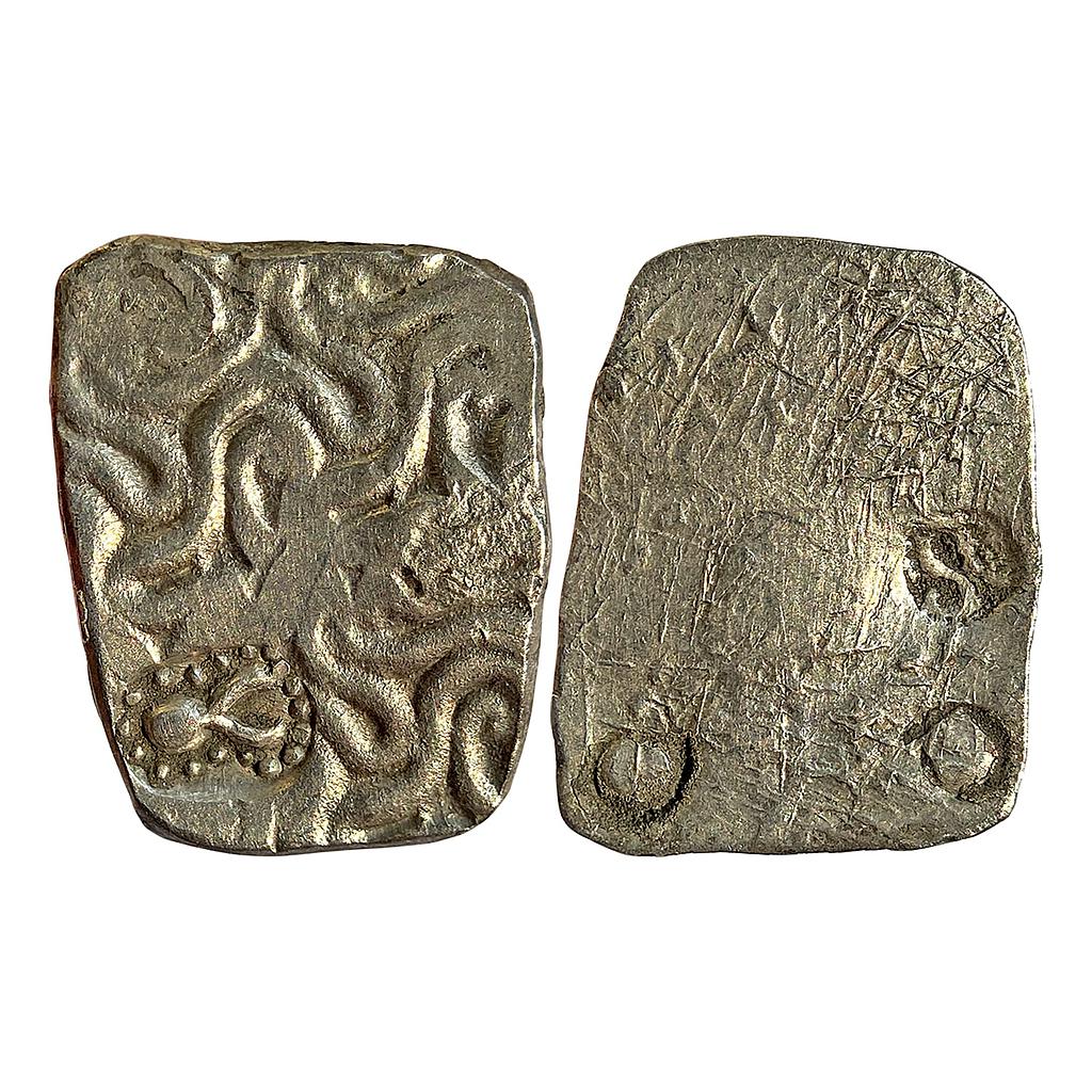 Ancient Punch Marked Coinage Whorl coin type of the Northern Upper Ganga region Normally attributed to Early Panchala Silver Vimshatika