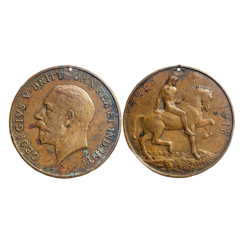 British War Medal George V awarded to Labour Bhola Bronze Medal