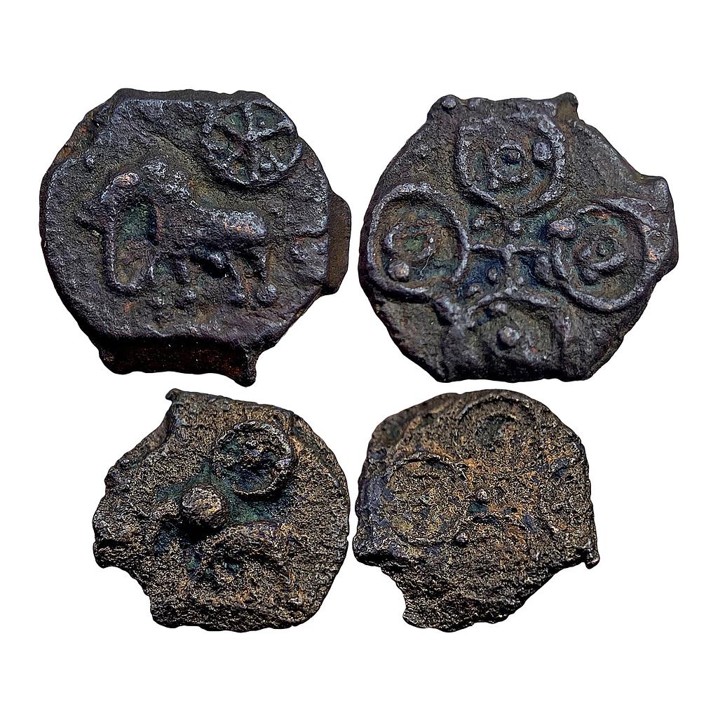 Ancient Post Mauryan Kaushambi Set of 2 Coins Copper Unit