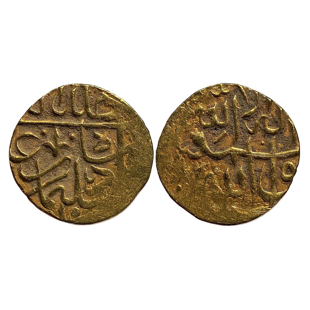 Mughal Sulayman Mirza Mintless type but attributed to Badakhshan area Gold 1/12 Indian Mohur