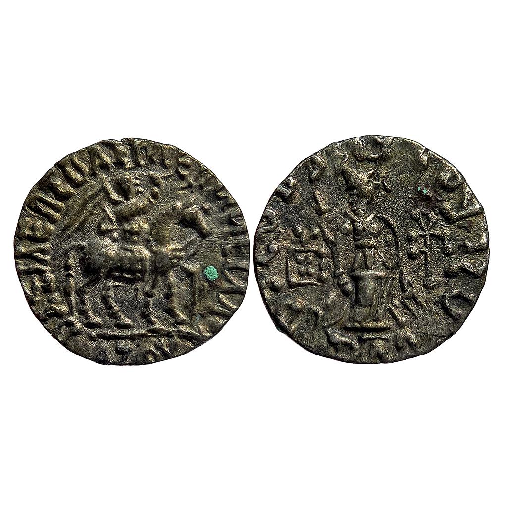 Ancient Indo-Scythians Azes II Silver Drachm