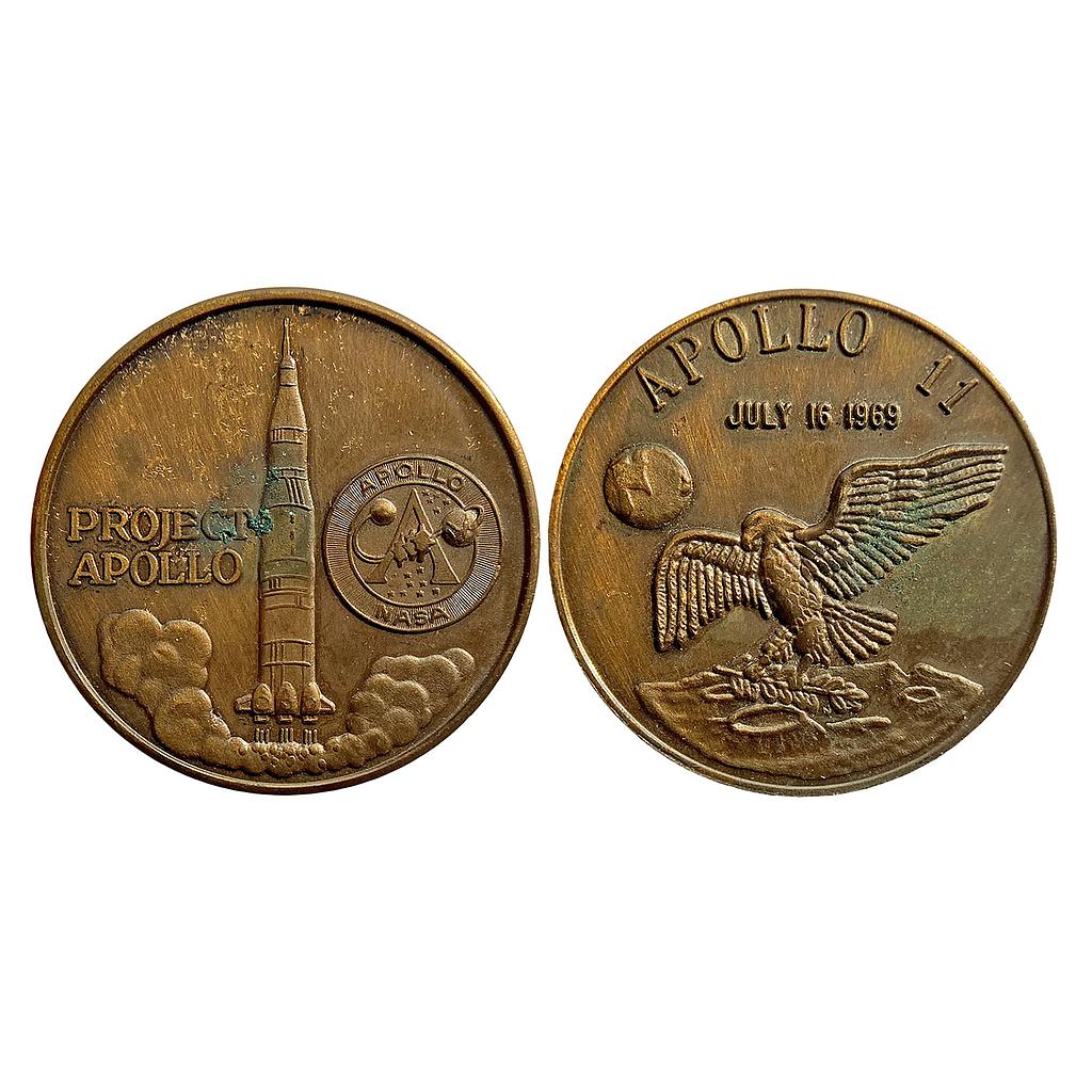Project Apollo Commemorative Medal Apollo 11 Medallion Bronze Coin
