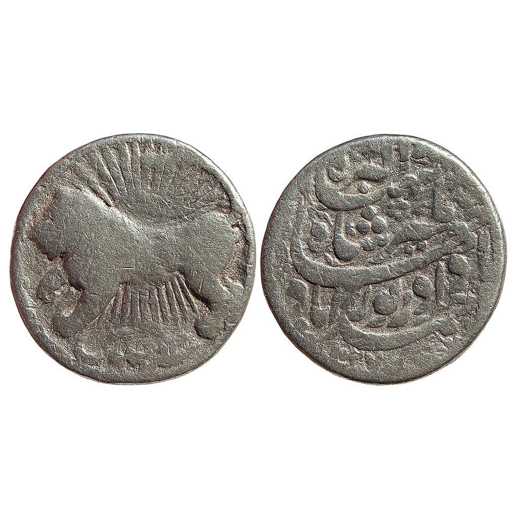 Mughal Jahangir 'Leo' sign Ahmadabad Mint Zodiac Silver Rupee
