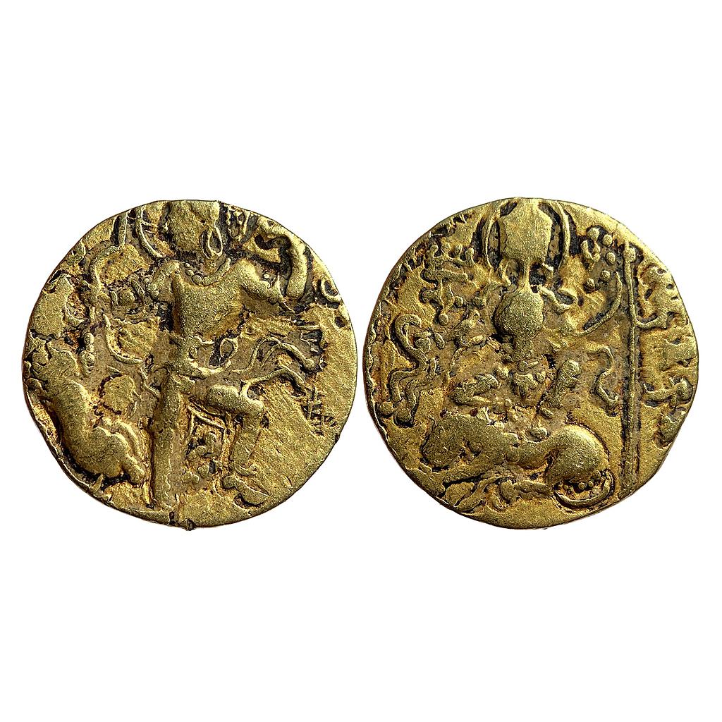 Ancient Guptas Chandragupta II Lion slayer type Gold Dinara