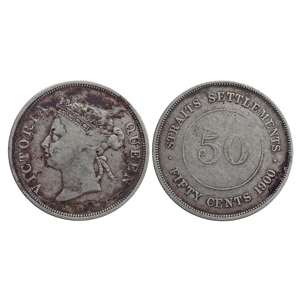 Straits Settlements Victoria Queen Silver 50 cents