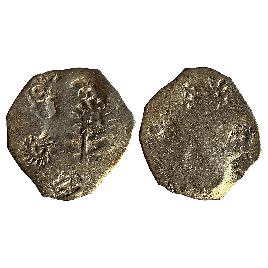 Ancient Punch Marked Coinage Magadha Mahajanapada from lower Middle Ganga Valley around the reign of Ajatashatru Series 1 Silver Karshapana