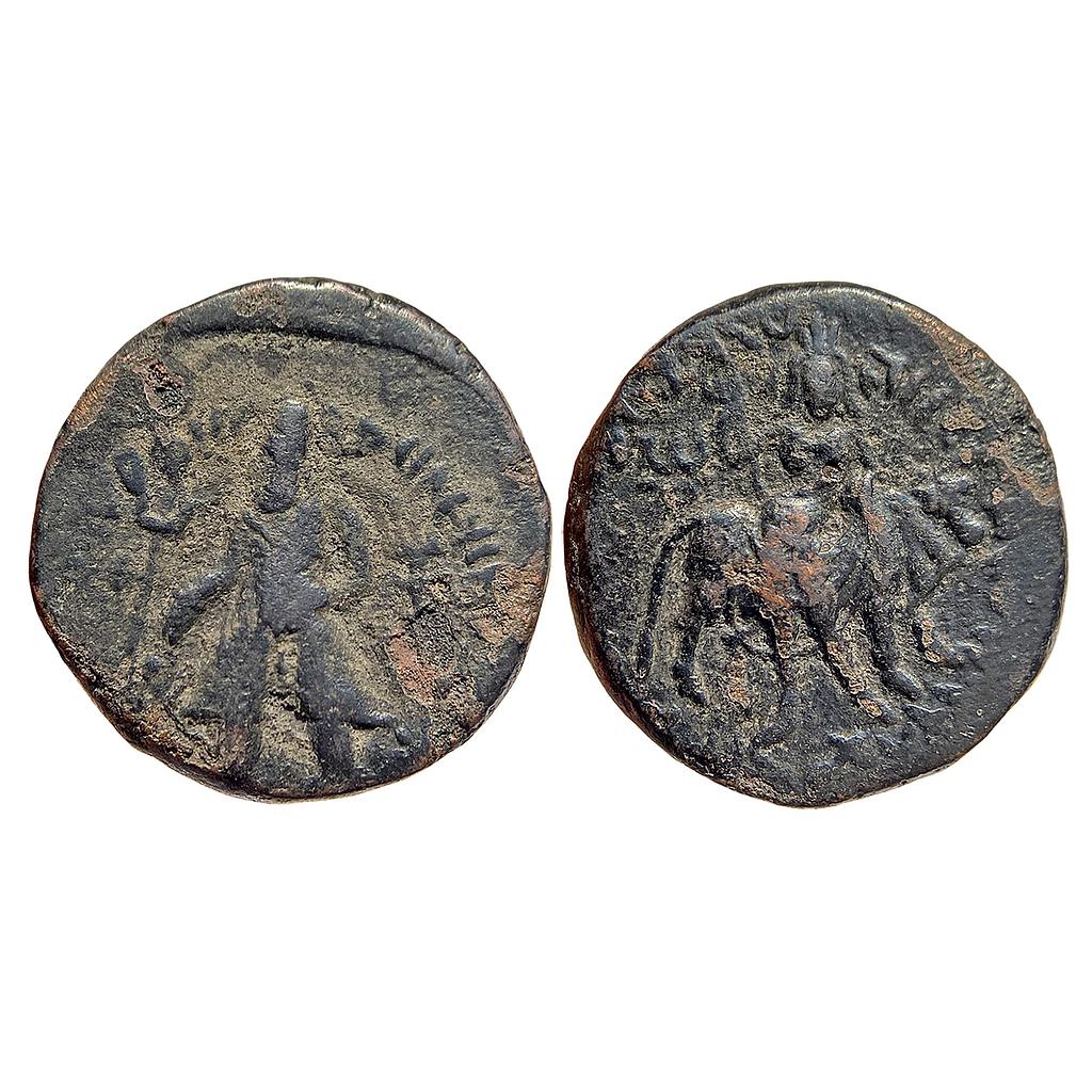 Ancient Kushanas Vima Kadphises Copper Tetradrachm