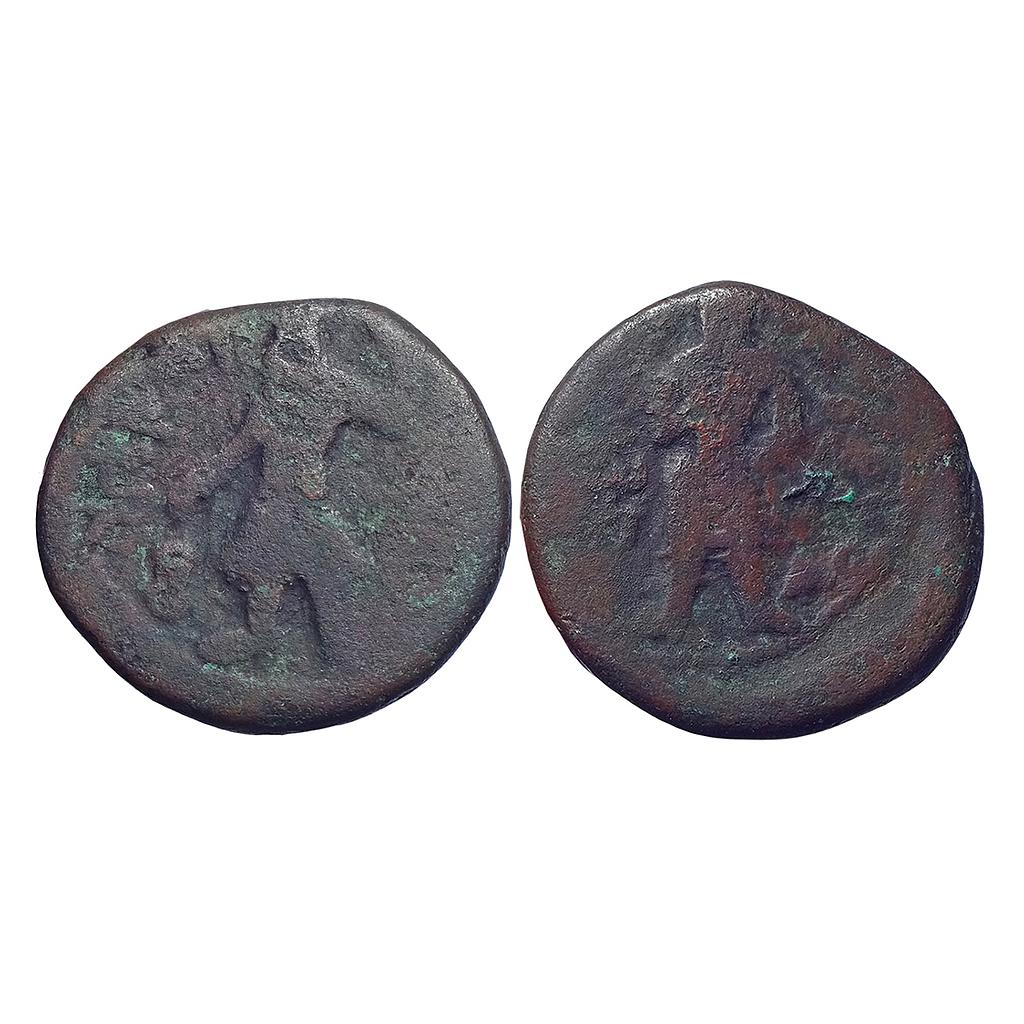 Ancient Kushanas Kanishka I Copper Drachma Shakyamuni Buddhas type