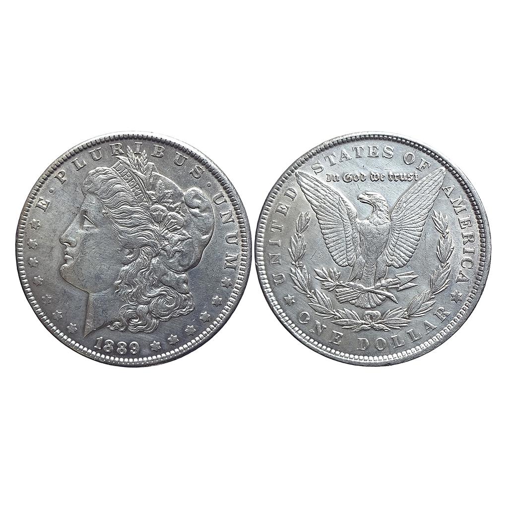 United States of America 1889 AD Silver 1 Morgan Dollar