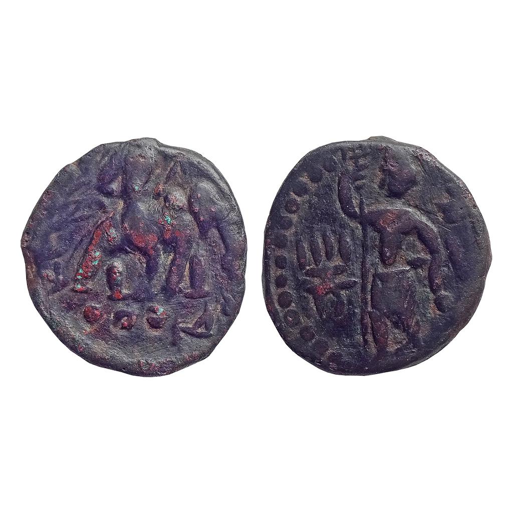 Ancient Kushanas Huvishka Copper Unit