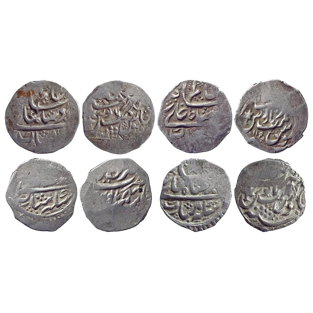 IPS, Garhwal, Pradip Shah, INO Shah Alam II, Srinagar Mint, Set of 4 coins, Silver Timasha