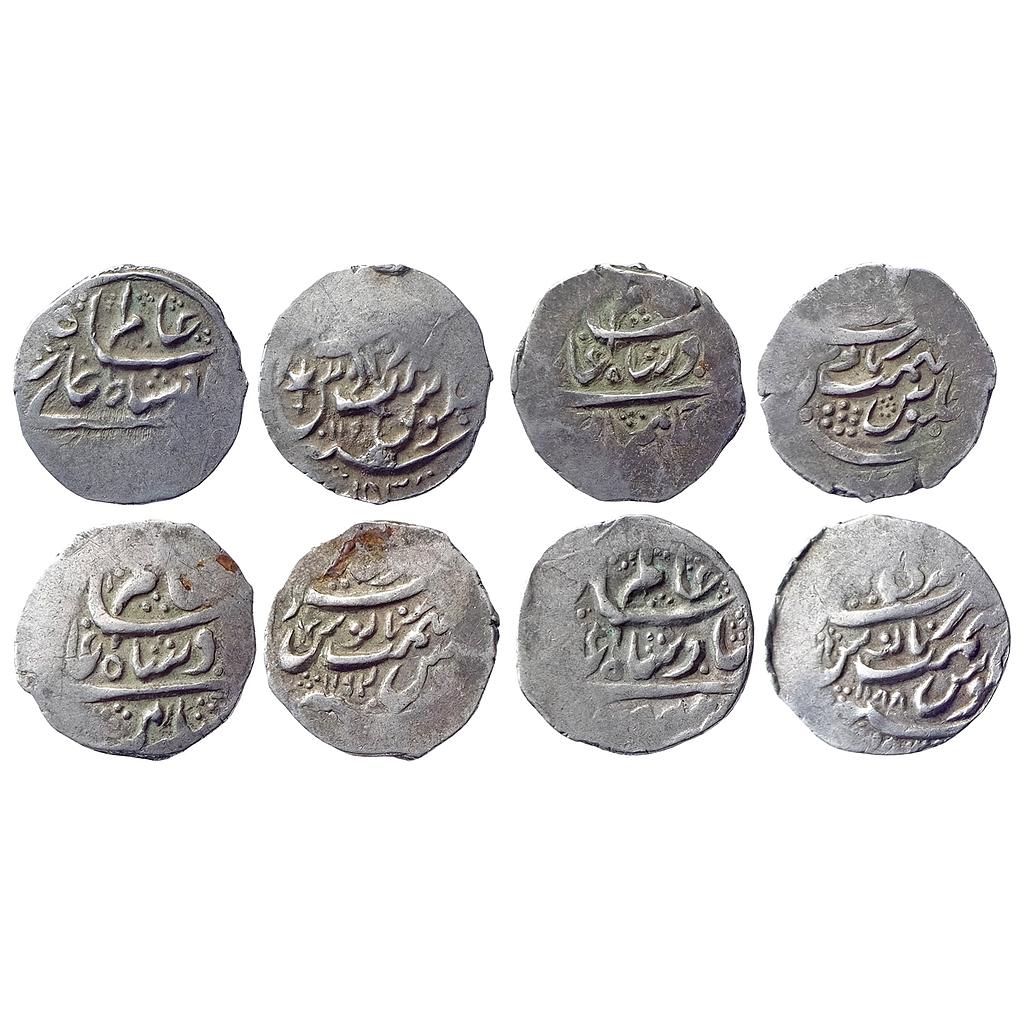 IPS, Garhwal, Pradip Shah, INO Shah Alam II, Srinagar Mint, Set of 4, Silver Timasha