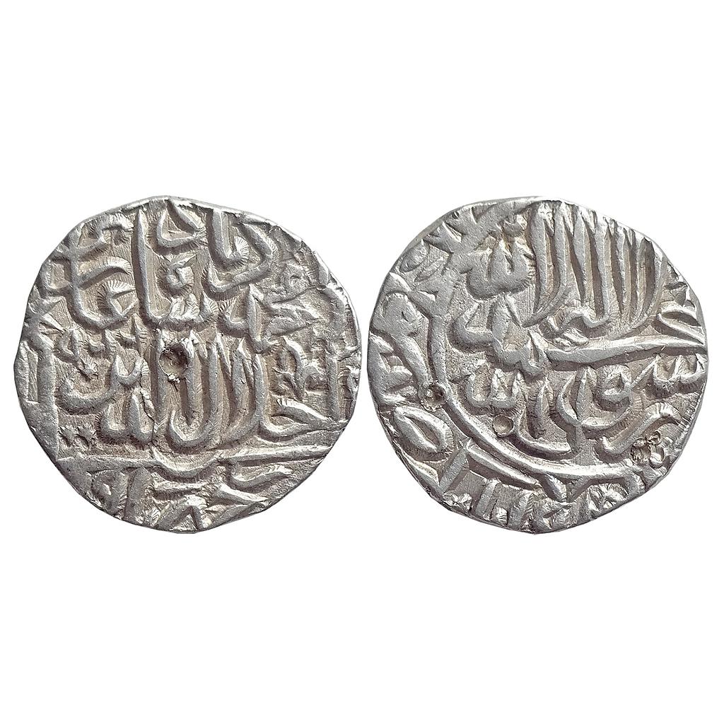 Mughal Akbar Hisar Firoza Mint Silver Rupee