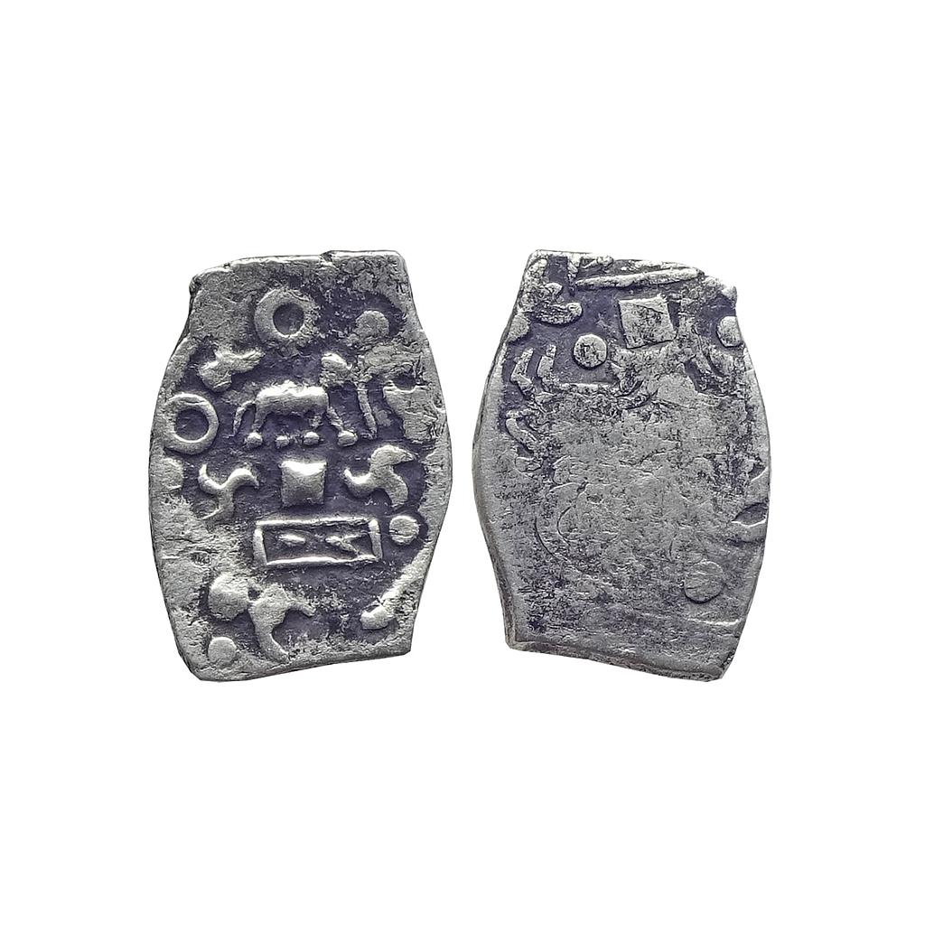 Ancient, Archaic PMC, Saurashtra Janapada, Silver &quot;¼ Karshapana&quot;