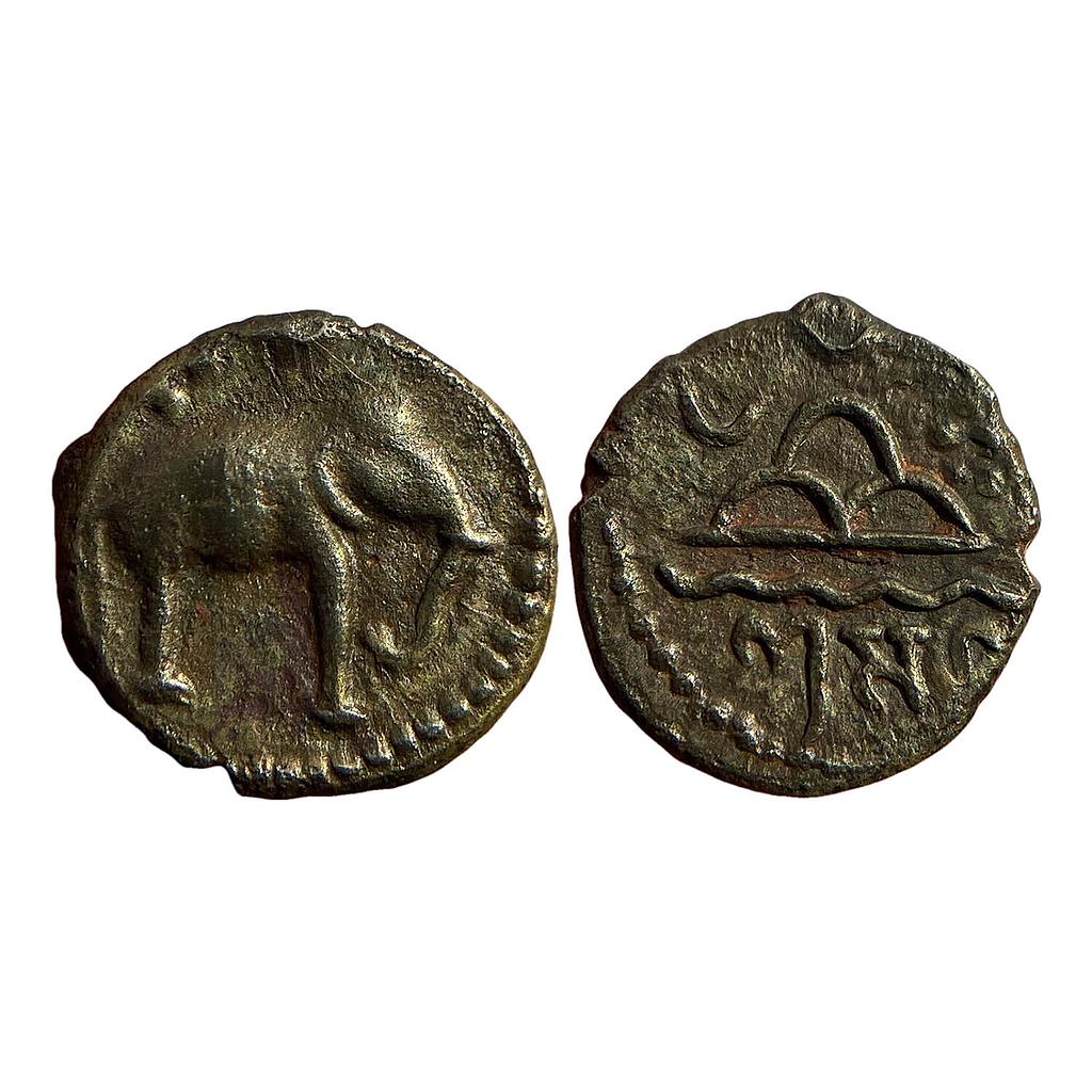 Ancient Western Kshatrapas Kardamaka family Damasena Potin Unit