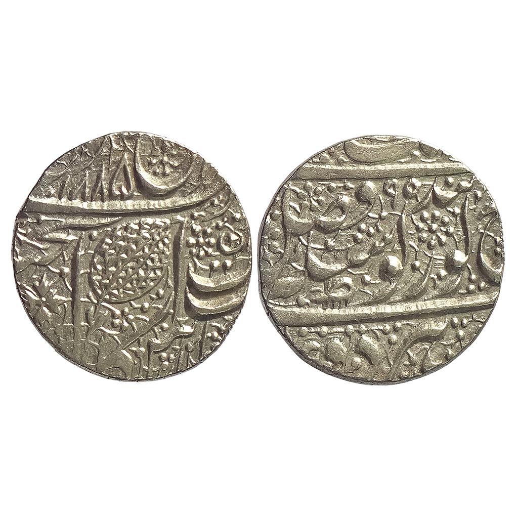 IK Sikh Empire Ranjit Singh VS 1885 Amritsar Mint Nanakshahi Couplet Silver Rupee