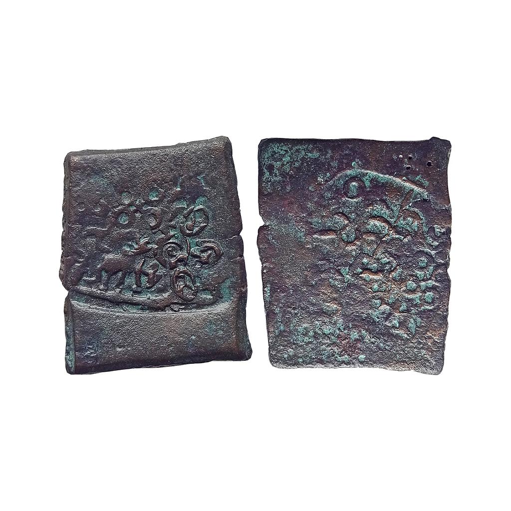 Satavahanas Overstruck Coin Copper Heavy Unit