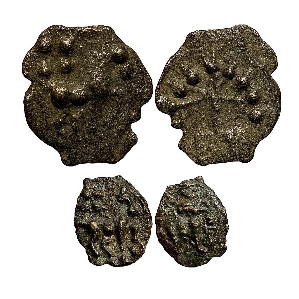 Ancient Vatsa region City State Suktimati Set of 2 Coins Copper Full and Half Unit
