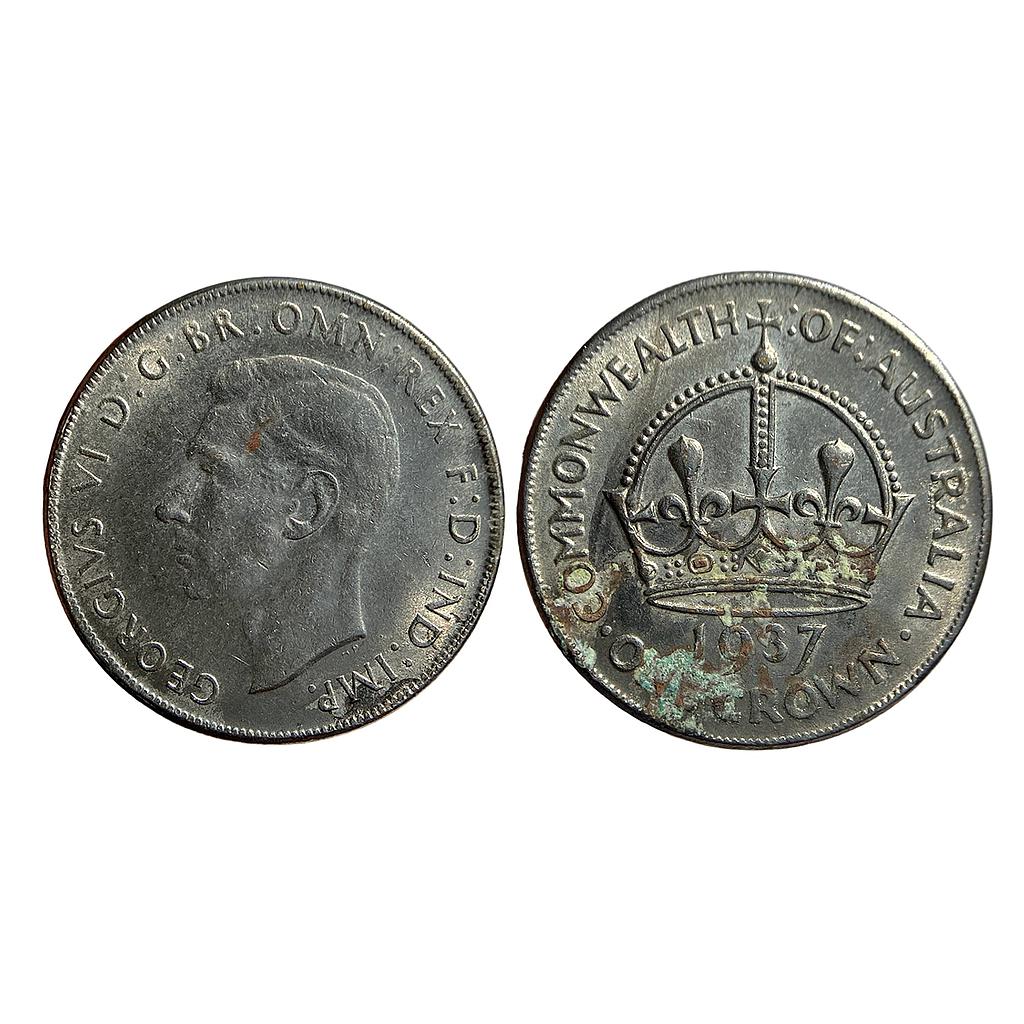 Australia King George VI 1937 AD Commemorative Issue Silver 1 Crown (0.925)