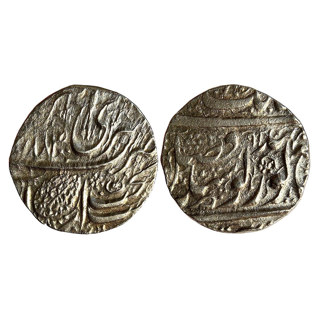 IK Sikh Empire Ranjit Singh VS 1884 Amritsar Mint NanakShahi Couplet Silver Rupee