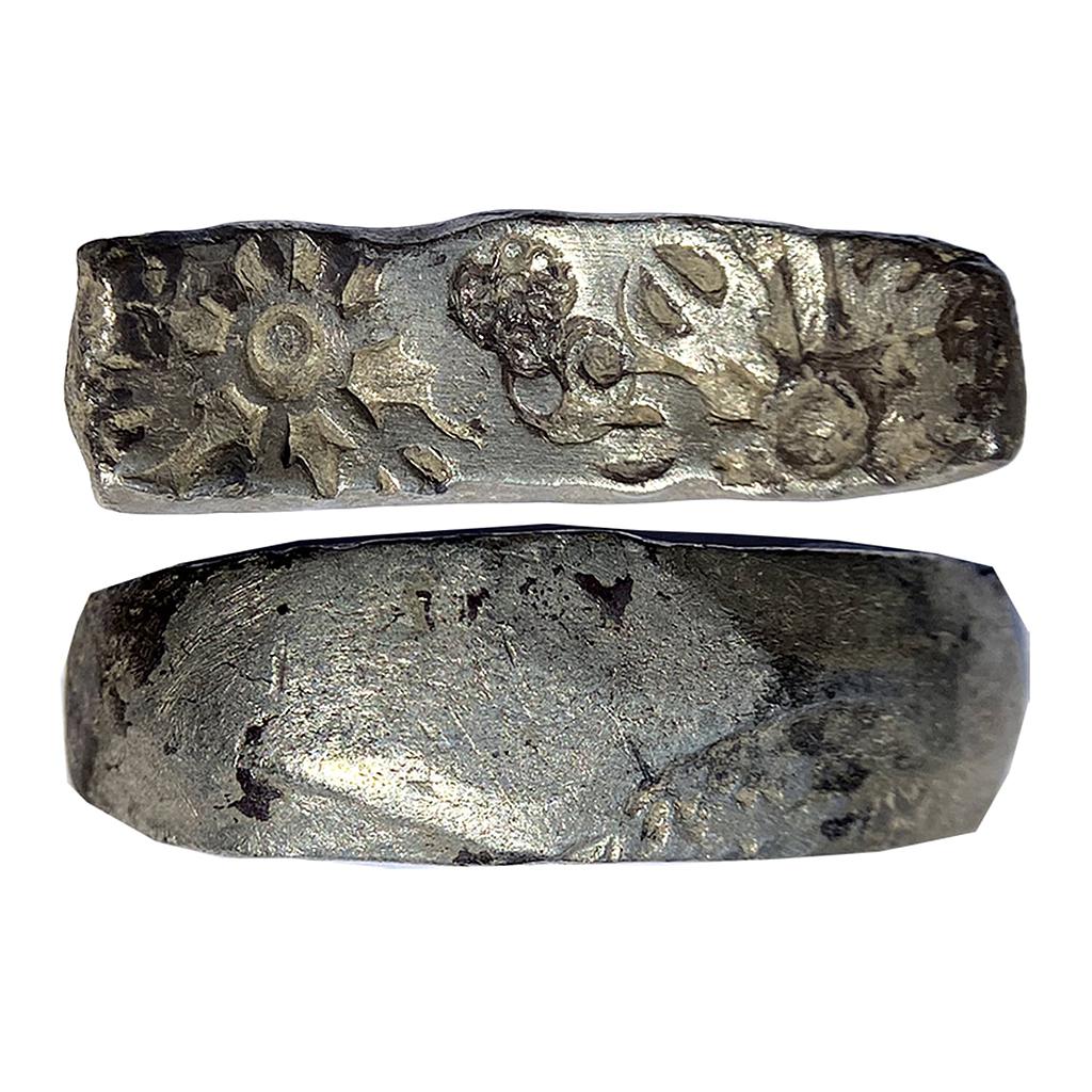 Ancient Punch Marked Coinage Gandhara Mahajanapada Bent Bar Silver 1 Shatamana